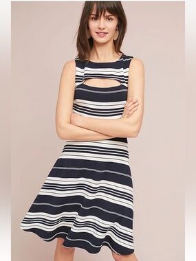 Originally $138 NWT Anthropologie Maeve Riley Striped Knit Dress Size 16
